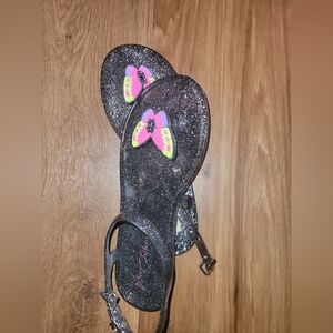 Betsey Johnson Multicolored Butterfly Jelly Sandals New Sz 38